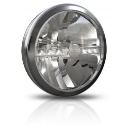 2447400 Super Oscar, 230 mm, LED, bred ljuskägla, LED positionslykta, förkromad, ref. 27,5.